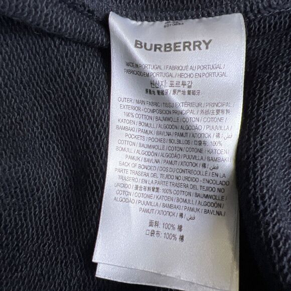 Burberry Men’s Shorts Black Size Small London England Knight Logo Draw String - Picture 10 of 16